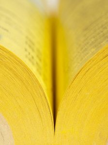 Open yellow pages book